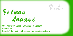 vilmos lovasi business card